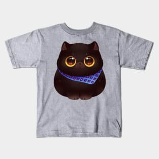 Fancy Black Cat Kids T-Shirt